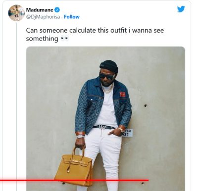 DJ Maphorisa Gets Dragged By Fans For Asking Them To Calculate His Outfit